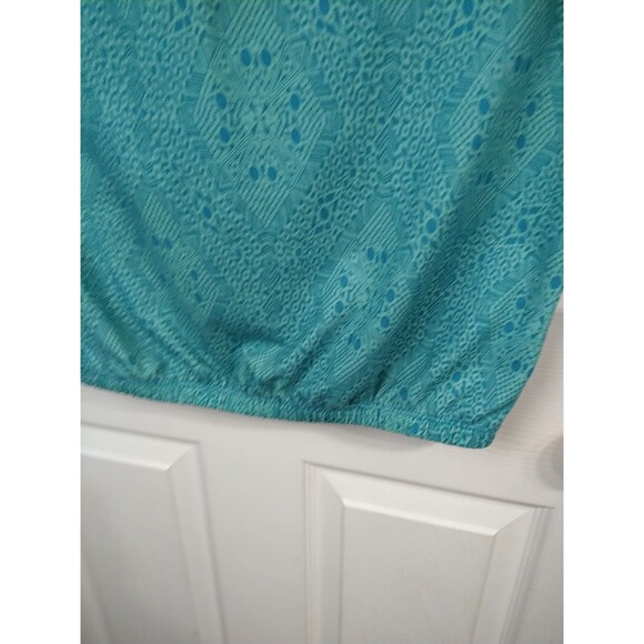 Prana Woman M Convertible Tank Aqua Kaleidoscope Breathe Activewear - Picture 4 of 10